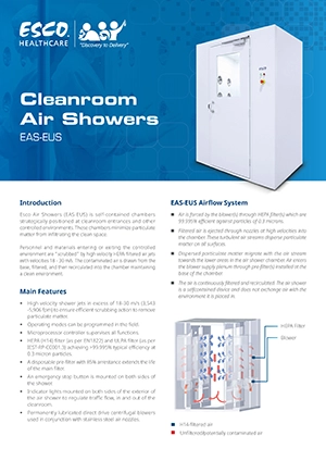 Cleanroom Air Shower (EAS-EUS) Sell Sheet​​​