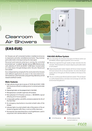 Cleanroom Air Shower (EAS-EUS) Sell Sheet​​​