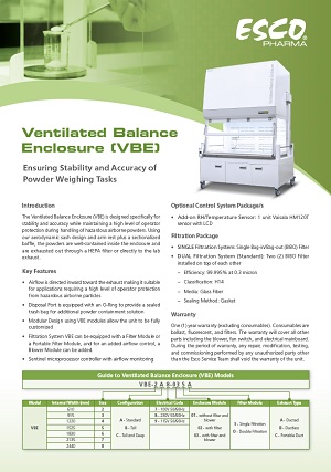Ventilated Balance Enclosure Sell Sheet​ (English)​